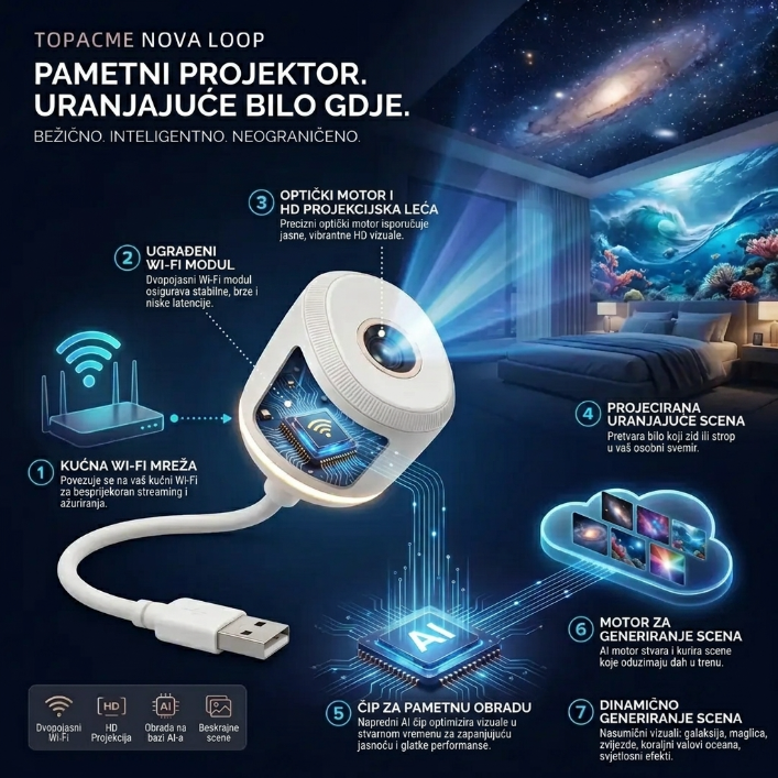 Topacme® Night Light Projector